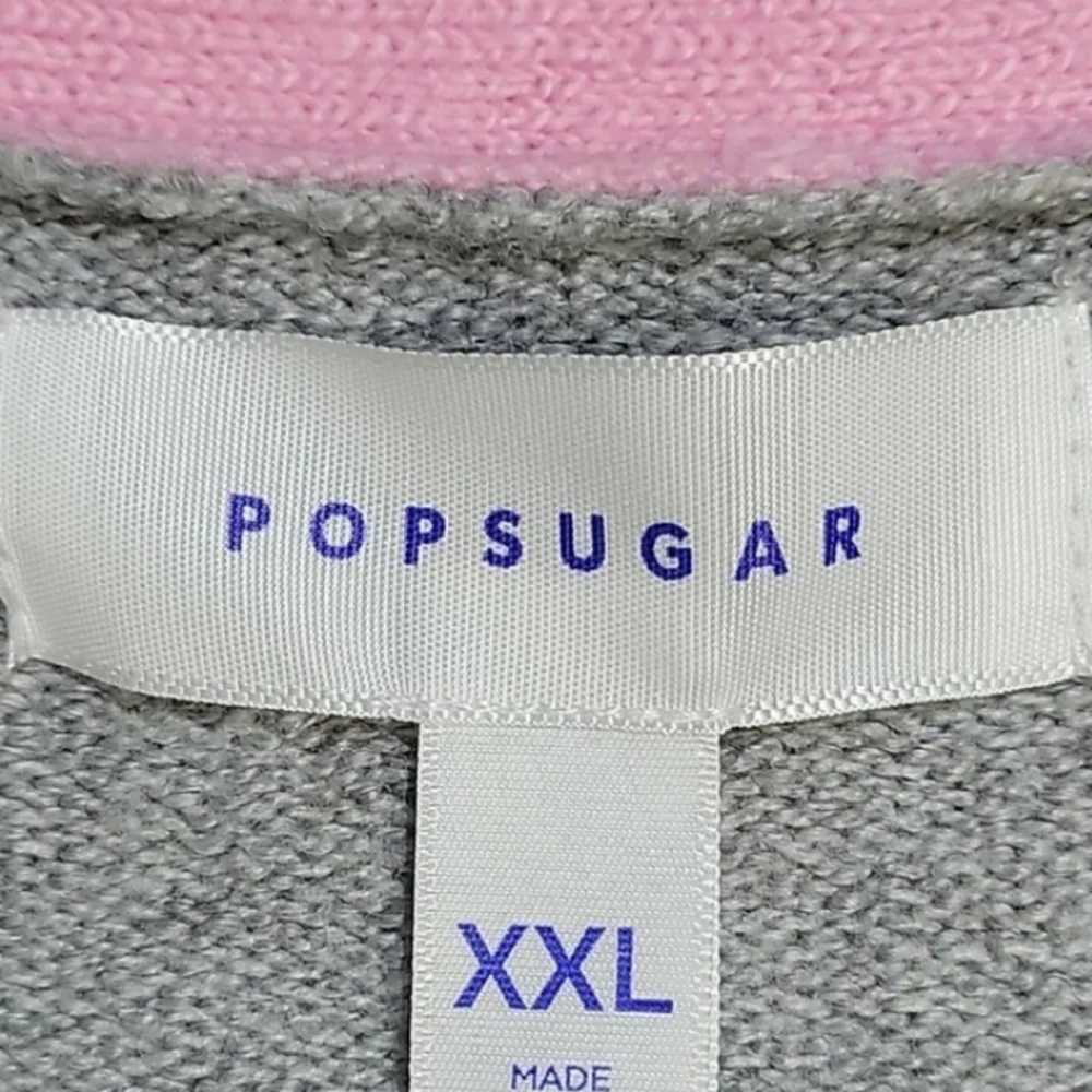 NEW Pop Sugar Heather Grey Colorblock Cardigan Sweater Super Soft XXL - Picture 3 of 6